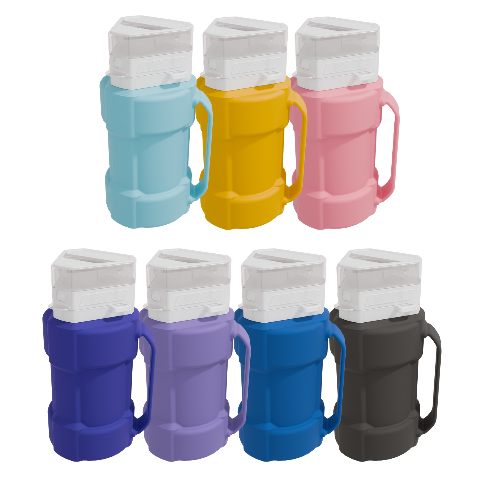 Silicone Sports Water Bottle with Leak Proof Lid