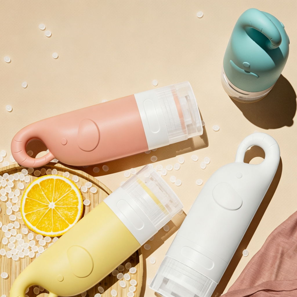 Cute Elephant Silicone Squeeze Bottle for Kids