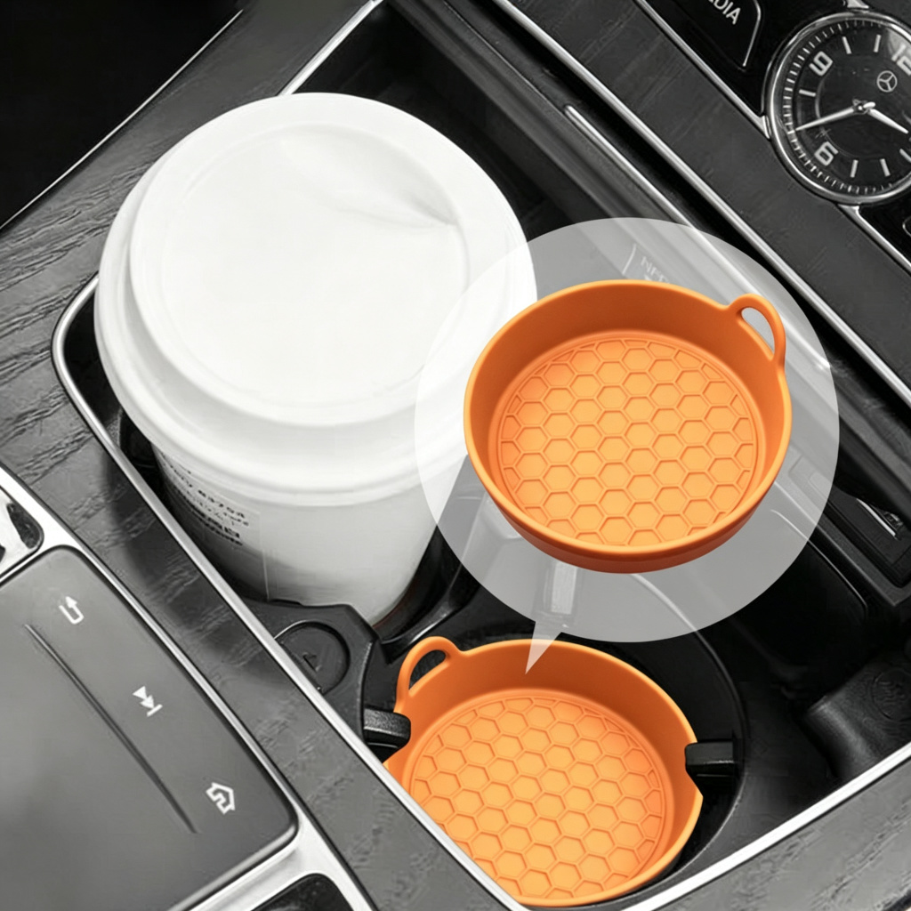 Silicone Car Cup Coaster Anti-Slip Set of 4