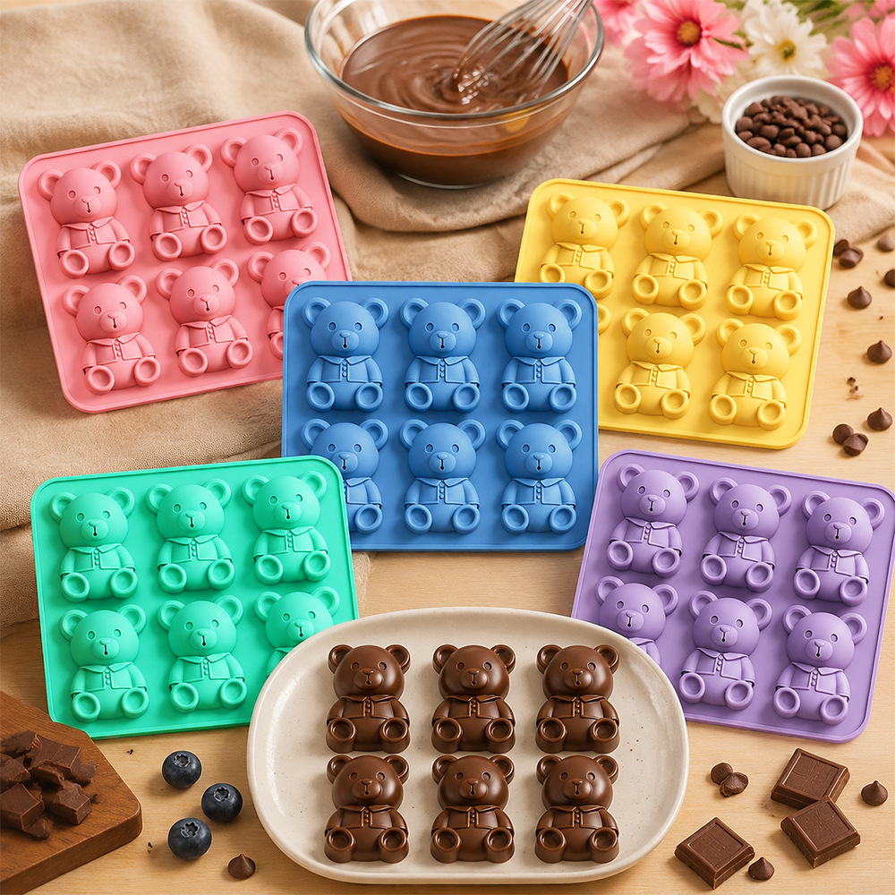 Bear-shaped silicone mold