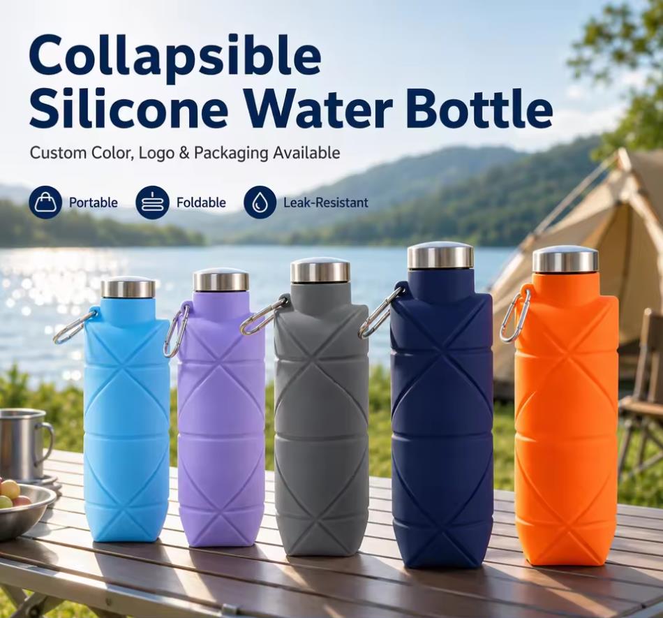 700ml Collapsible Silicone Water Bottle